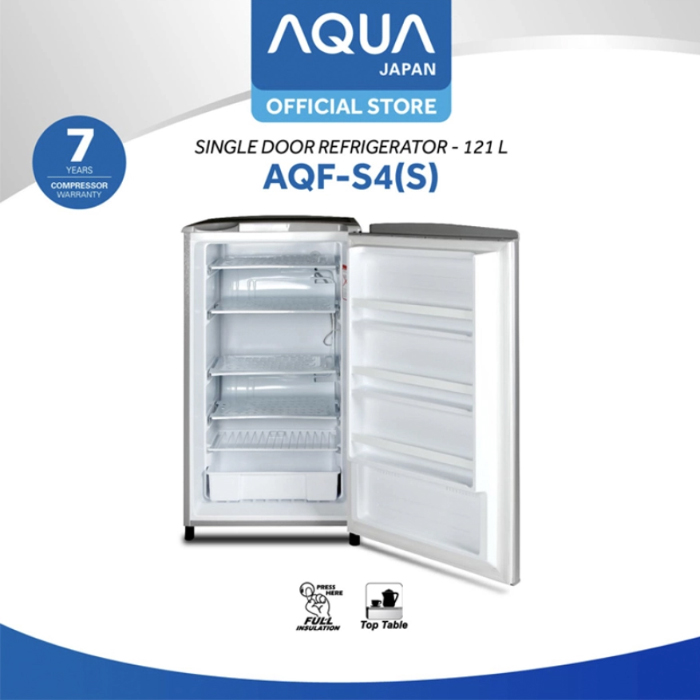 Aqua Freezer 5 Rak 169 Liter - AQF-S4 | AQF-S4(S) Silver